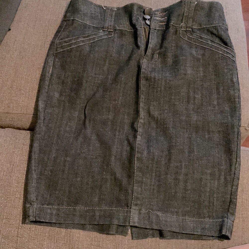 Black jean skirt